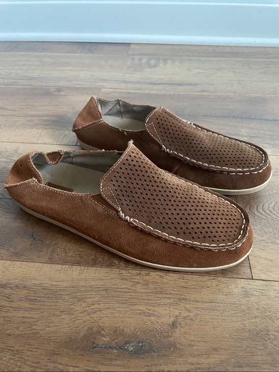 OluKai Shoes - Olukai Women’s Nohea Perf‎ Brown Suede Leather Loafers Size 9